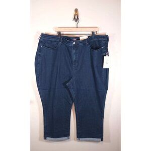 NYDJ Capri Pants Sunmmer Crop Dark Denim Size‎ 28W NWT